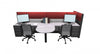 2 Pack 6x6 Workstations with shared Peninsula - Item 1386 - Online Office Furniture