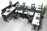 4 Pack Sit-Stand Workstations - Online Office Furniture