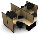 4 Pack Open 6x6 Workstations with 65" Panels - New Life Office