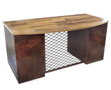 Urban-Industrial Bow Front Executive Desk