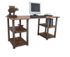 Rustic Double Shelf Writing Desk - New Life Office