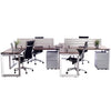 4 Pack Options Workstations with Return - New Life Office