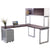 Options L shaped Desk with file and Overhead Storage