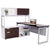 Options Straight Desk with Low Credenza and Overhead Storage